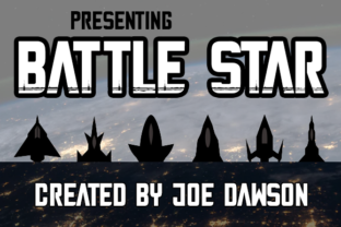 Battle Star Font for Futuristic Handmade Creations