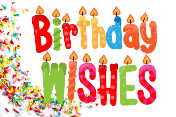 Birthday Wishes Duo: A Vibrant Display Font for Creative Projects