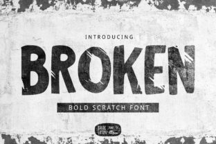 Broken Font for Handmade Projects and Creative Designs