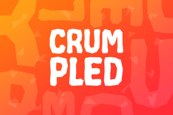 Crumpled Font for Rustic Handmade Creations