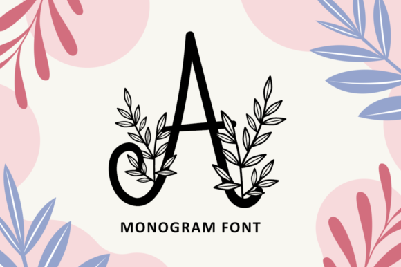 Foliage Monogram Display Font for Spring-Themed Web Design