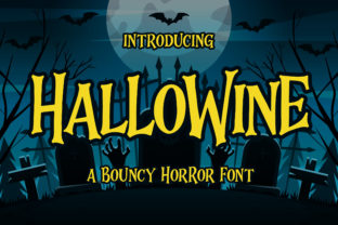 Hallowine Font for Spooky Branding and Creative Projects