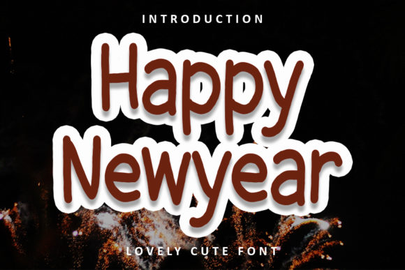 Happy Newyear: A Trendy Display Font for Modern Branding
