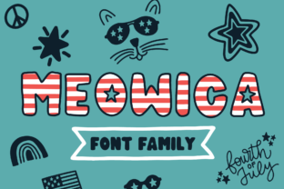 Meowica Font: A Patriotic Display Font for Design Projects