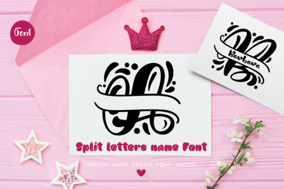 Split Letter Name Font for Stylish Editorial Design
